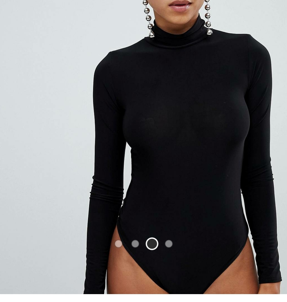 ASOS Black Long Sleeve Turtleneck Bodysuit